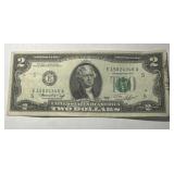 $2 SERIES 1976 FEDERAL RESERVE NOTE GREEN SEAL