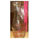 One quart Good Will Dairies milk bottle