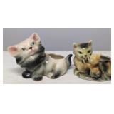 2 Adorable Vintage Cat Planters