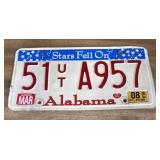 Stars fell on Alabama license plate used