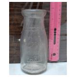 VINTAGE 1/2 PINT MILK BOTTLE HAY