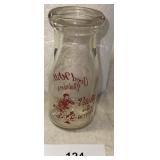 1/2 PINT RED LABEL GOOD WILL DAIRIES MILK BOTTLE