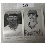 TWO BASEBALL PHOTOS / BOB WATSON STEVE BEDROSIAN