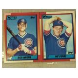 TWO VINTAGE BASEBALL TRADING CARDS / SHIPS