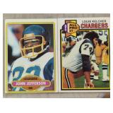 TWO VINTAGE FOOTBALL TRADING CARDS / SHIPPING