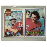 TWO VINTAGE FOOTBALL CARDS / SHIPPING