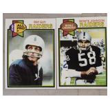 TWO VINTAGE FOOTBALL CARDS / SHIPPING