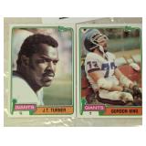 TWO VINTAGE FOOTBALL TRADING CARDS / SHIPPING