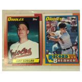 TWO VINTAGE BASEBALL TRADING CARDS / SHIPS