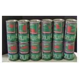 12 VINTAGE 7 UP TIN CANS / EMPTY / SHIPPING