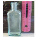 4" VINTAGE THREE IN ONE GLASS 3 IN ONE OIL BOTTLE