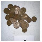 50 MISC. LOT OF WHEAT PENNIES