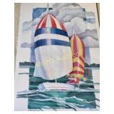 Paul Brent Spinnaker Run print rare sample & signe