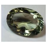 impressive 9 carat green amethyst oval cut