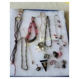 jewelry lot rings, necklaces, brooches sets