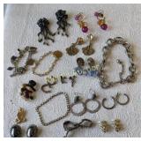 Estate Jewelry earrings, necklaces, charm etc