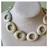 genuine jade geometric necklace 16"