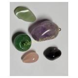 gemstones jade, amethyst, pink quartz 92 carats