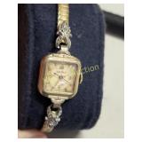 gruen ladies watch 10k gold filled w/ diamond