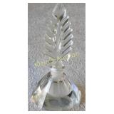 perfume bottle feather stopper octagon vintage nic