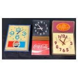 Vintage Light-up Soda Clocks