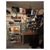 Lot #107 Closet Contents- Craftsman Work Bench,