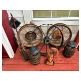 Lot #81 Outdoor Decor Group- Steel Wheels