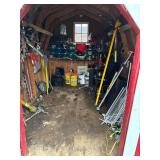 Lot #101 Tool Shed Contents- Come Along, Jacks,etc