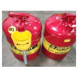 Pair of Just Rite Gasoline Safety Cans