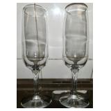 132 ct. Champaign Flutes.  7 1/4"