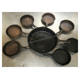 8 ct. Lodge Cast Iron Skillets