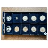 Lot# 9 (10) American Eagle 1 oz. Proof Silver Bullion Coins