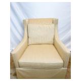 EXTREMELY EXPENSIVE SWIVEL ARMCHAIRS FULL SKIRT