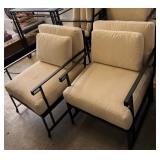 2 PATIO CAST ALUMINUM ARMCHAIRS MATCH 644 LOOK