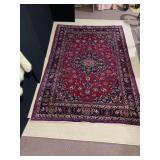 ORIENTAL RUG RED/BLUE PRIMARY COLORS 118" X 82"
