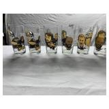 GROUP OF STEELER DRINKING GLASSES 1990 HALL OF