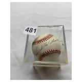 TED WILLIAMS AUTOGRAPHED BASEBALL IN LUCITE CASE
