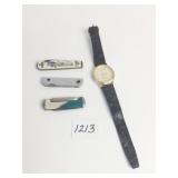 JEMISS WRISTWATCH SMALL POCKET KNIVES