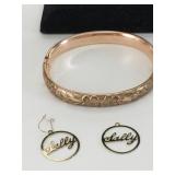 GOLD PLATED BRACELET & EARRINGS "SALLY"