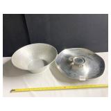 PEWTER DISH AND ALUMINUM BOWL