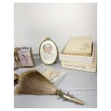 ANTIQUE PIN, WEDDING DAY BIBLE, PICTURE FRAMES,