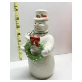 LENOX DECKING THE HALLS SNOWMAN FIGURINE 7" NIB