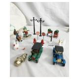 CAST IRON LAMP POSTS, MATCHBOX YESTER YEARS CARS,