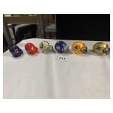 6 MINI HELMETS INCLUDING GREEN BAY