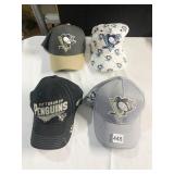 FOUR PENGUINS CAPS 1 STRAP BACK 3 FITTED