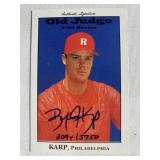 RYAN KARP AUTOGRAPHED BASEBALL CARD