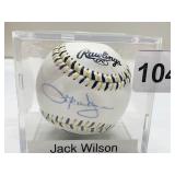 JACK WILSON BASEBALL AUTOGRAPHED LOOKS AUTHENTIC