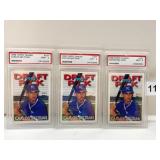 (3) 1995 TOPPS TRADED CARLOS BELTRAN MINT 9