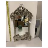 11X20 MOLDED FAIRY SILVER TONE MIRROR