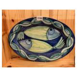 FISH PLATTER 1996 HAND PAINTED BY RIA